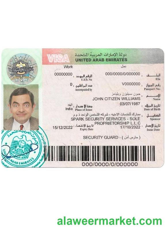 UAE work visa